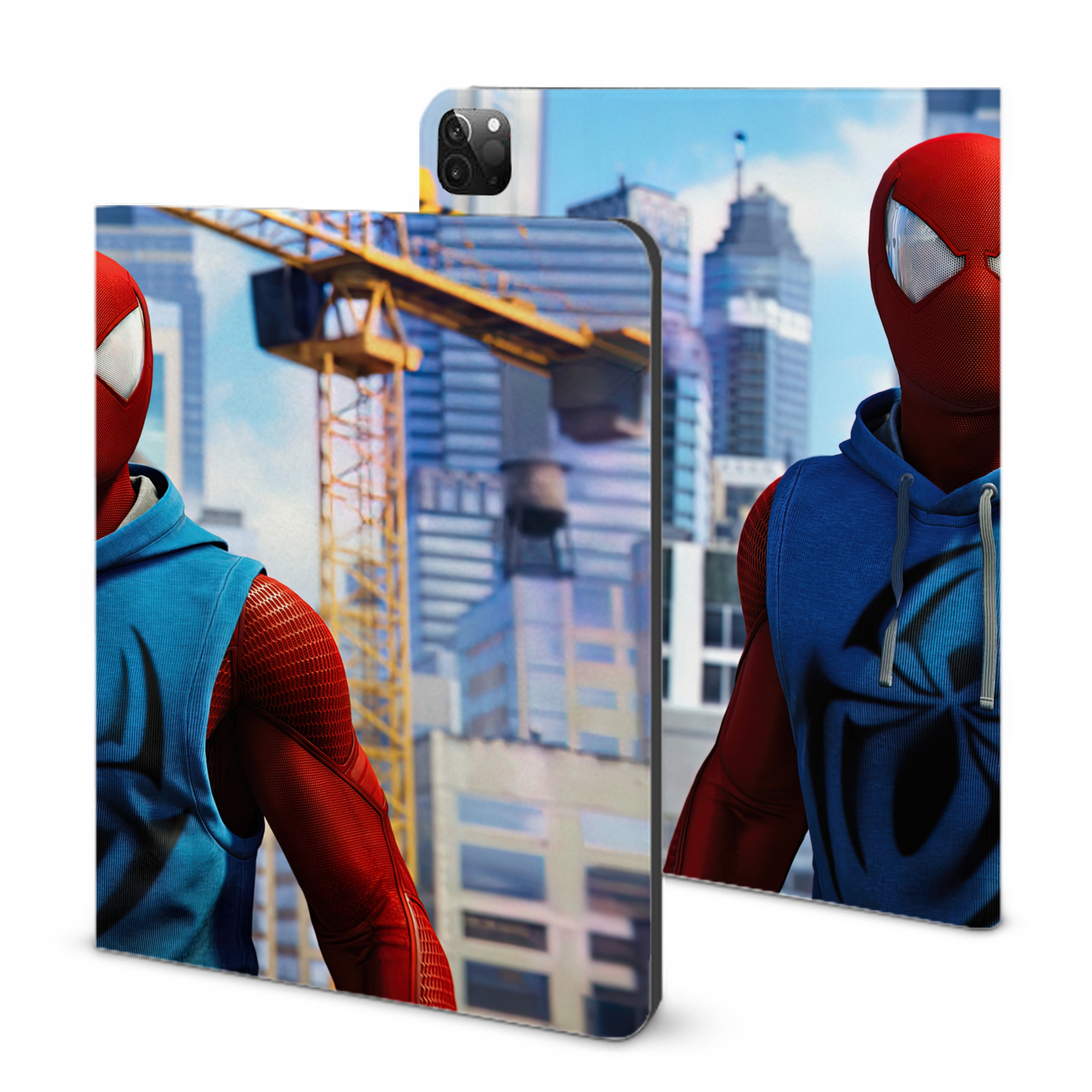 （画像用） Spider Man スパイダーマン IPadケース ペンホルダー付き ブックスタイルデザイン